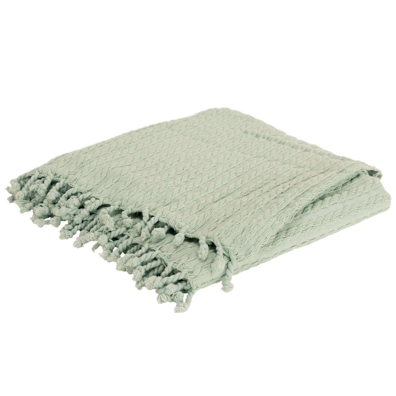 Edge Collections-50"x 50"-Textured Cotton Throw Blanket for Cozy Comfort-1 pcs